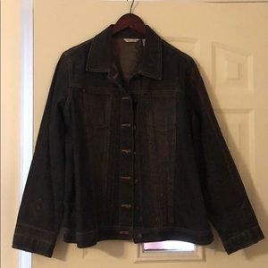 Laura Ashley Black jeweled jean jacket